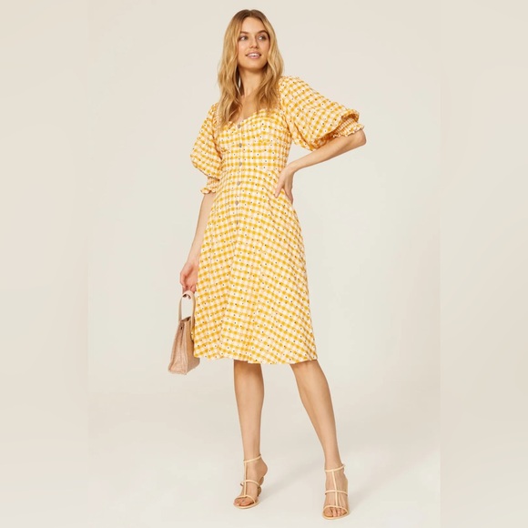 Hutch Gingham Daisy Seersucker Dress - Picture 3 of 8